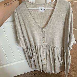 Princess Polly Sandy dress. Linen/beige color size S/M. Never been worn!